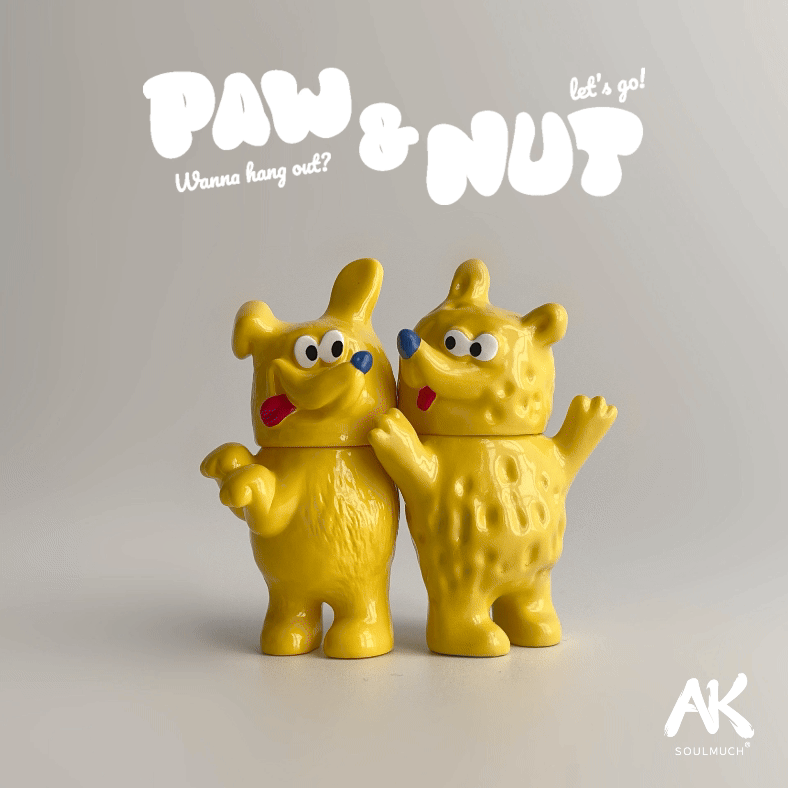 PAW & NUT SOFT VINYL TOY FIGURE SET