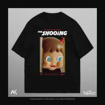 The SHOOING 閃退寶寶 黑色落肩  T-Shirt